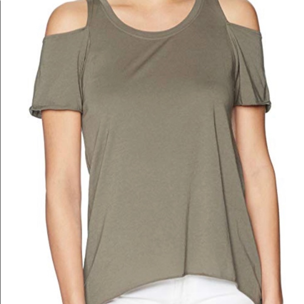 PAIR OF (SET) LA MADE RELAXED COLD SHOULDER TEES